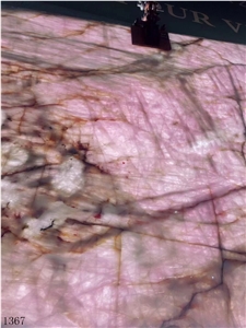 Cristallo Pink Quartzite Slab Tile In China Stone Market