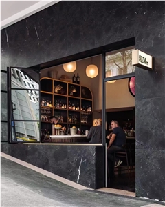 Negresco Black Quartzite Slab Tile In China Stone Market