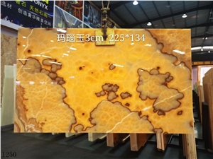 Orange Onyx Bojnord Persia Onice Arancio Nuvolato Extra Slab