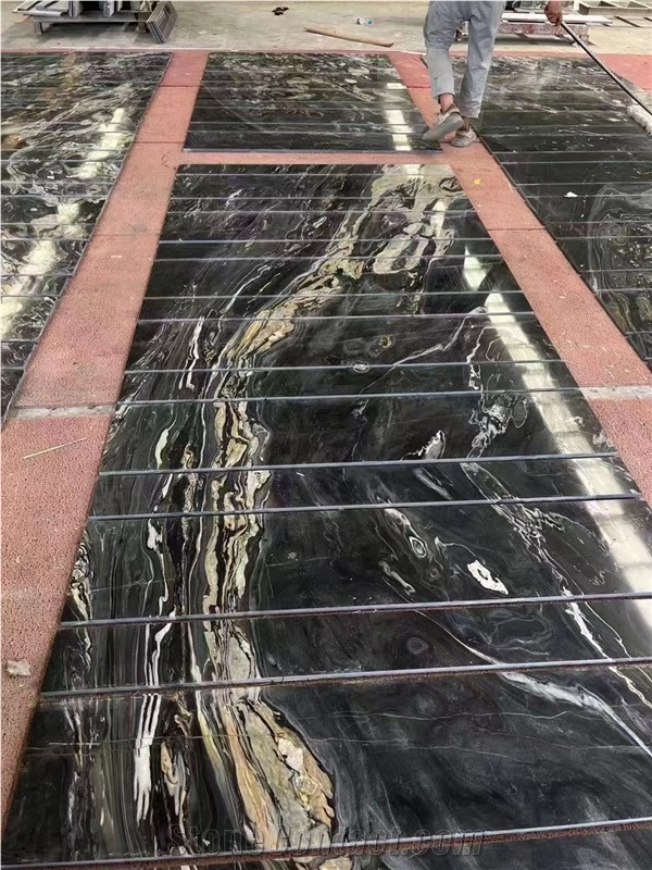 Turkey Golden Fire Marble Slabs And Tiles