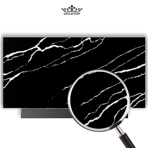 2023 New Pattern Calacatta Black Quartz Polished Slabs