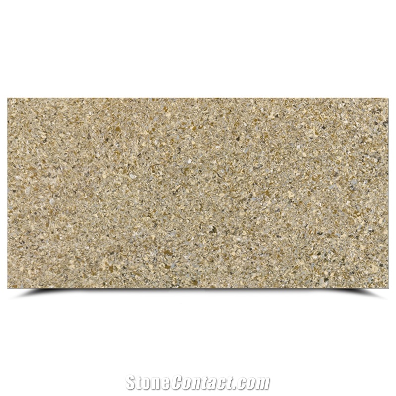 3016 Shell Gold Quartz Countertops Island Top Bench Top