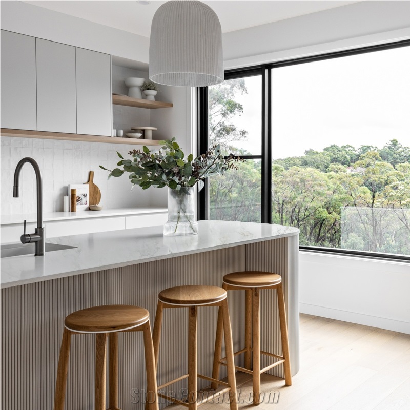 5005 Statuario Elisno Artificial Quartz Kitchen Island Tops