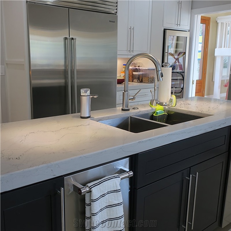Calacatta 5053 Quartz Kitchen Worktops Desktops