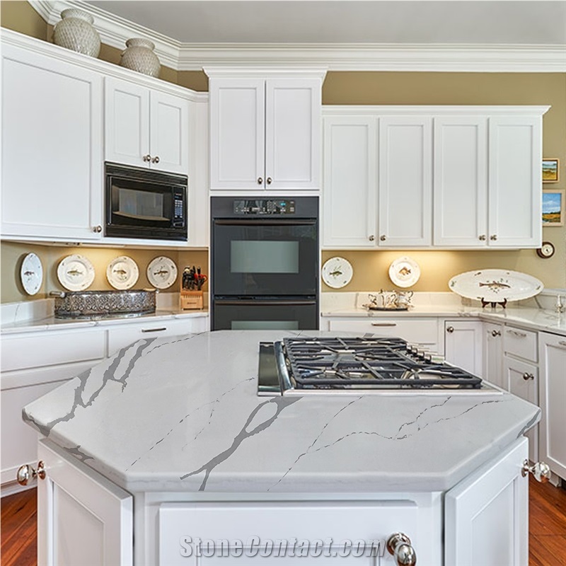 Goldtop Kitchen Island Countertops 5041 Calacatta Series