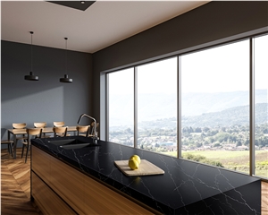 Good Quality Hot-Sell Black Artificial Quartz Slabs