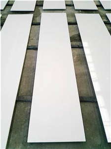 Grateful 2001 Super White Quartz Stone Flooring Tiles
