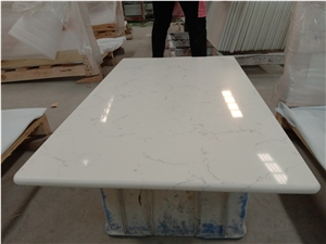 Grateful 4047 Carrara Thread Quartz Kitchen Island Tops