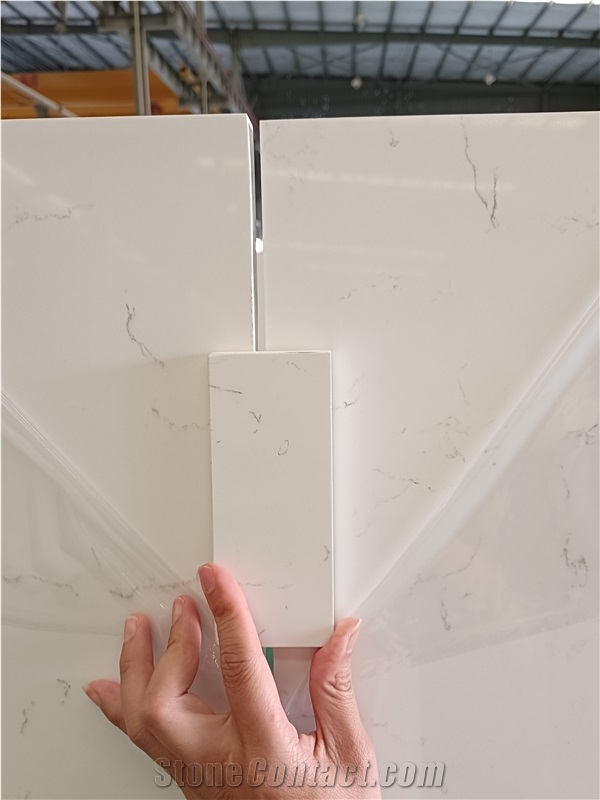 Grateful 4047 Carrara Thread Quartz Stone Tiles Walling