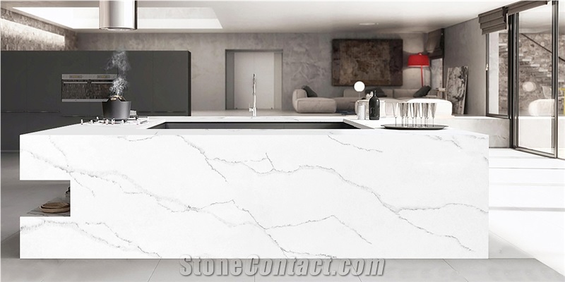 High Quality 5061 Wave Stone Quartz Kitchen Countertops