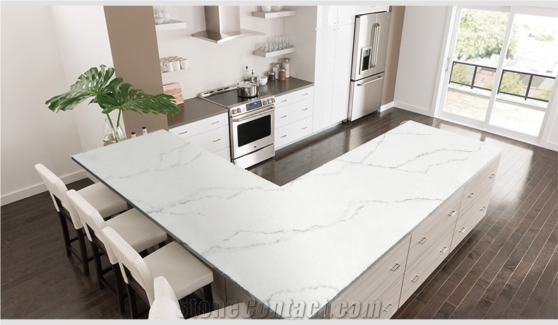 High Quality 5061 Wave Stone Quartz Kitchen Countertops