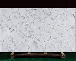 Hot Sell Polished Artificial Stone Silver Quartz Slabs