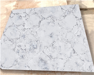 Hot Sell Polished Artificial Stone Silver Quartz Slabs