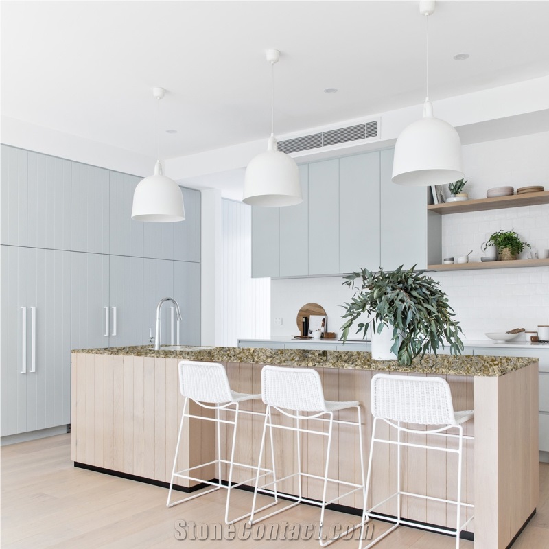 Hotsale Gold Quartz 3016 Island Top For Kitchen Decoration