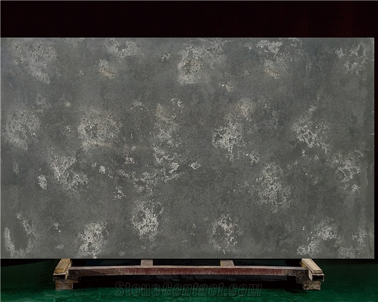 Polished Hot-Sell 6006 Dark Grey Artificial Quartz Slabs