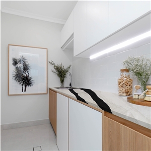Super Jumbo Slabs 5008 Panda White Kitchen Island Tops