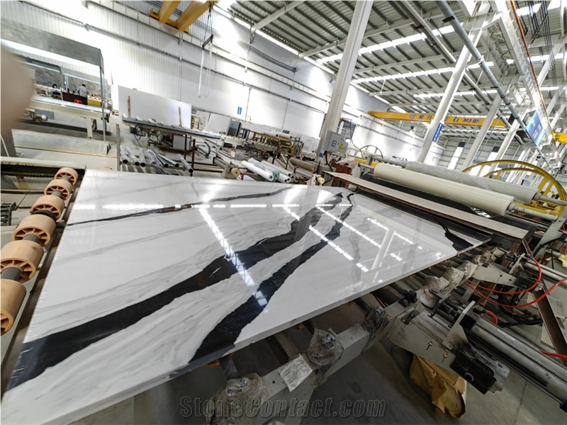 Super Jumbo Slabs 5008 Panda White Kitchen Island Tops