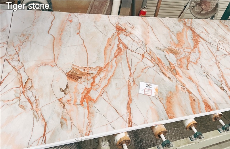 Artificial Stone Calacatta Golden Series Quartz Slabs 017 Printing