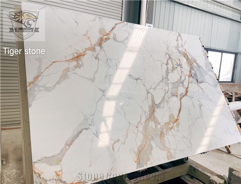 Calacatta Golden Quartz Slabs Series 1 Printing