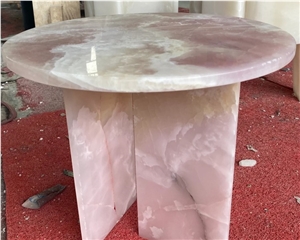 Pink Onyx Side Table Onyx Cube Center Side Table