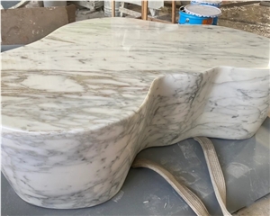 White Marble Natural Stone Coffee Table Stone Table