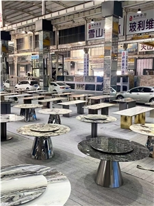 Beautiful Restaurant Table Top Dinner Round Table Top