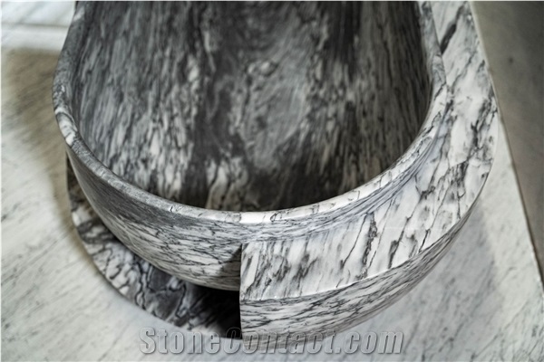 Azul Lagoa Marble Bathtub
