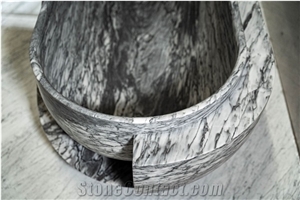 Azul Lagoa Marble Bathtub