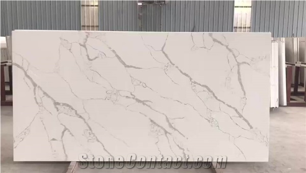 China Factory Price White Calcatta Artificial Quartz Stone