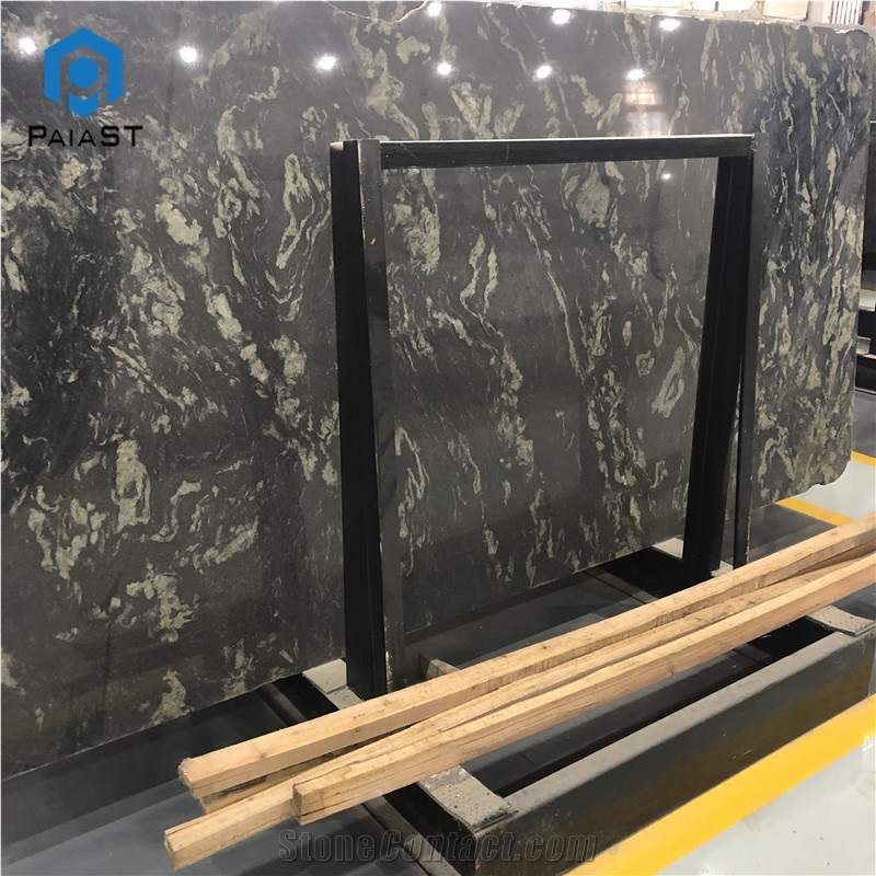 Black Golden Veins Granite Slab