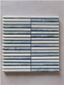 Large Marble Calacatta Gold Chevron Mosaic Backsplash Tiles