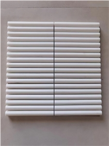 Travertine Backsplash Mosaic Beige Travertine Pencil Round