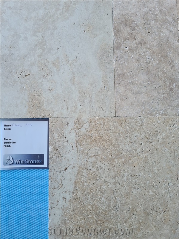 Classsic Mix Travertine Tumbled Versailles Pattern