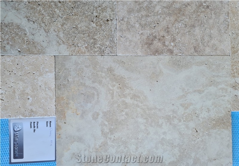Classsic Mix Travertine Tumbled Versailles Pattern