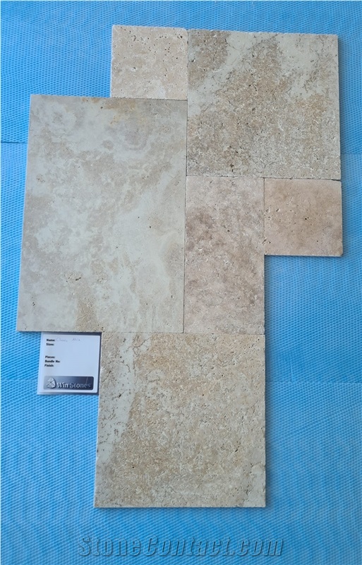 Classsic Mix Travertine Tumbled Versailles Pattern