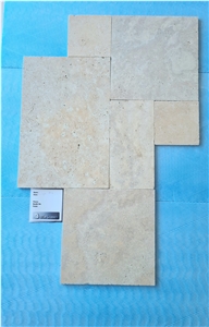 Light Mix Travertine Tumbled French Pattern Light Mix Travertine Tumbled French Pattern