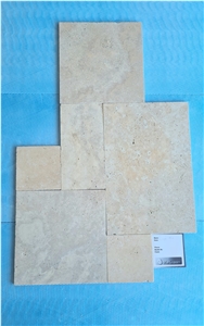 Light Mix Travertine Tumbled French Pattern