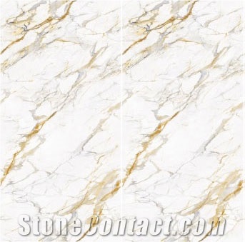 12MM Calacatta Gold Artificial Stone Sinteredstone Big Slabs