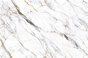 3200X1600MM Hot Selling Carve Calacatta Gold Sintered Stone