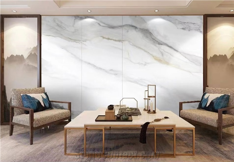 800X2600mm Polished Cloud Mountain Sintered Slabs Tiles