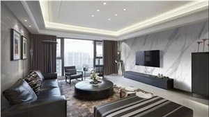 9Mm Calacatta White Sintered Stone Slabs For Interior Decor