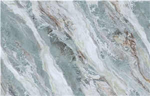 Imperial Green Artificial Sintered Stone Slab For Wall