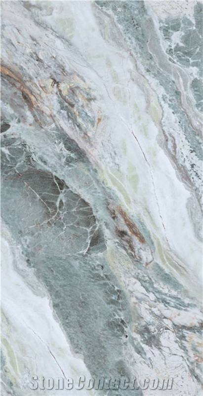 Imperial Green Artificial Sintered Stone Slab For Wall
