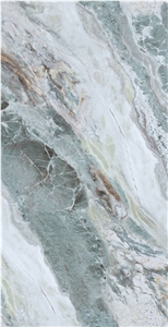 Imperial Green Artificial Sintered Stone Slab For Wall