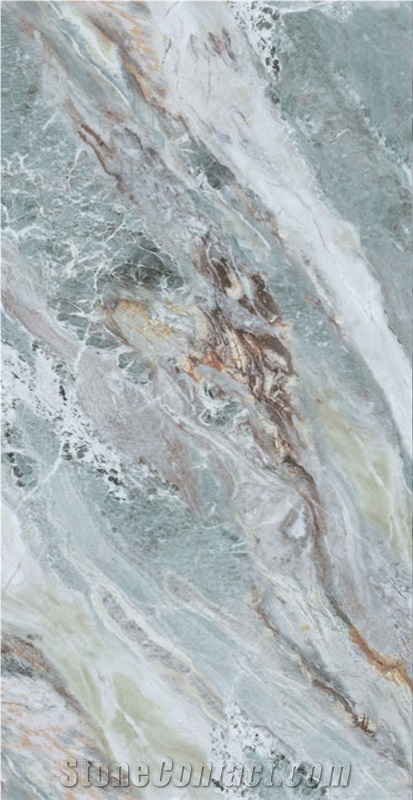 Imperial Green Artificial Sintered Stone Slab For Wall
