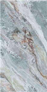 Imperial Green Artificial Sintered Stone Slab For Wall