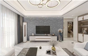 Meduim Grey Waterstone Sintered Stone Honed Slab For Wall