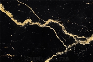 Black Noir Picasso Gold Marble Blocks