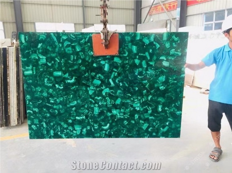 High-End Green Agate Stone Slabs,Luxury Semiprecious Slabs