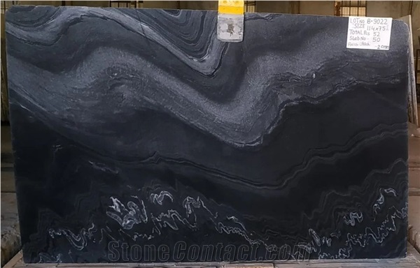 Mercury Black Marble Tiles & Slabs